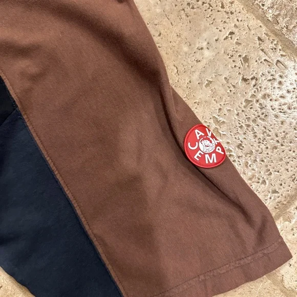 Cav Empt Brown Tri Color Red Logo Short Sleeve T-Shirt